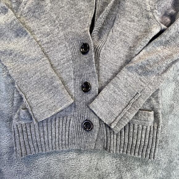 J Crew Sweater Womens Extra Small Gray Alpaca Merino Wool Shawl Collar Cardigan - Picture 2 of 7